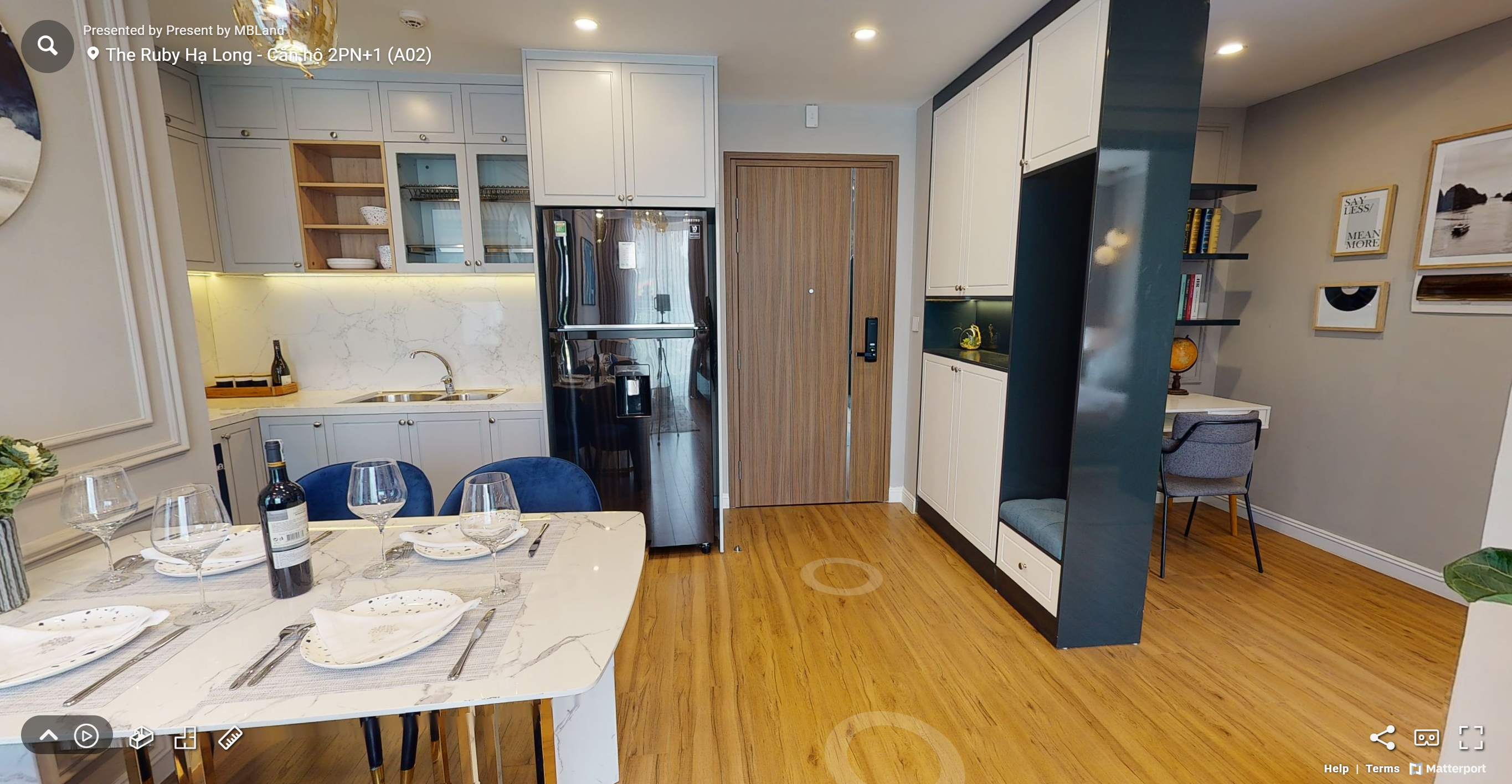 căn hộ mẫu 2 ngủ