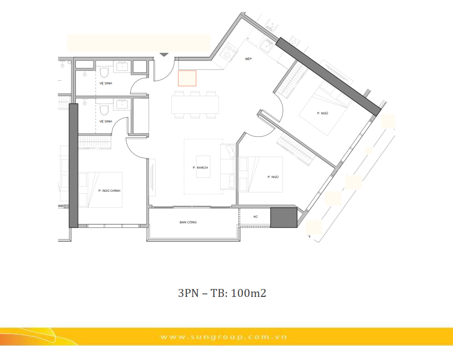 Mẫu căn hộ 3 PN