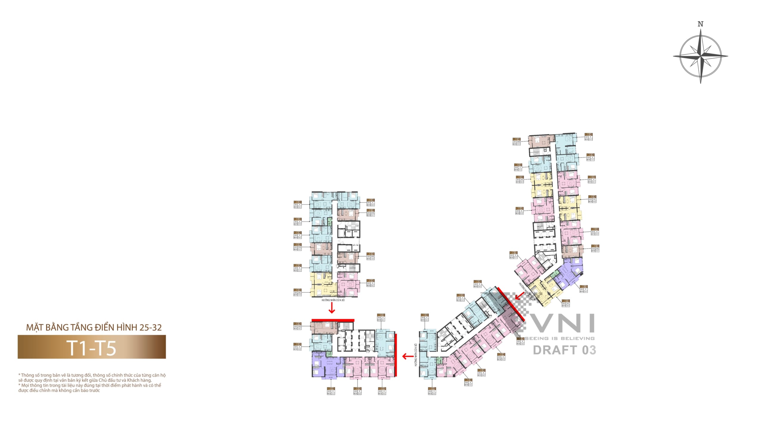 mặt bằng tầng 25 -32