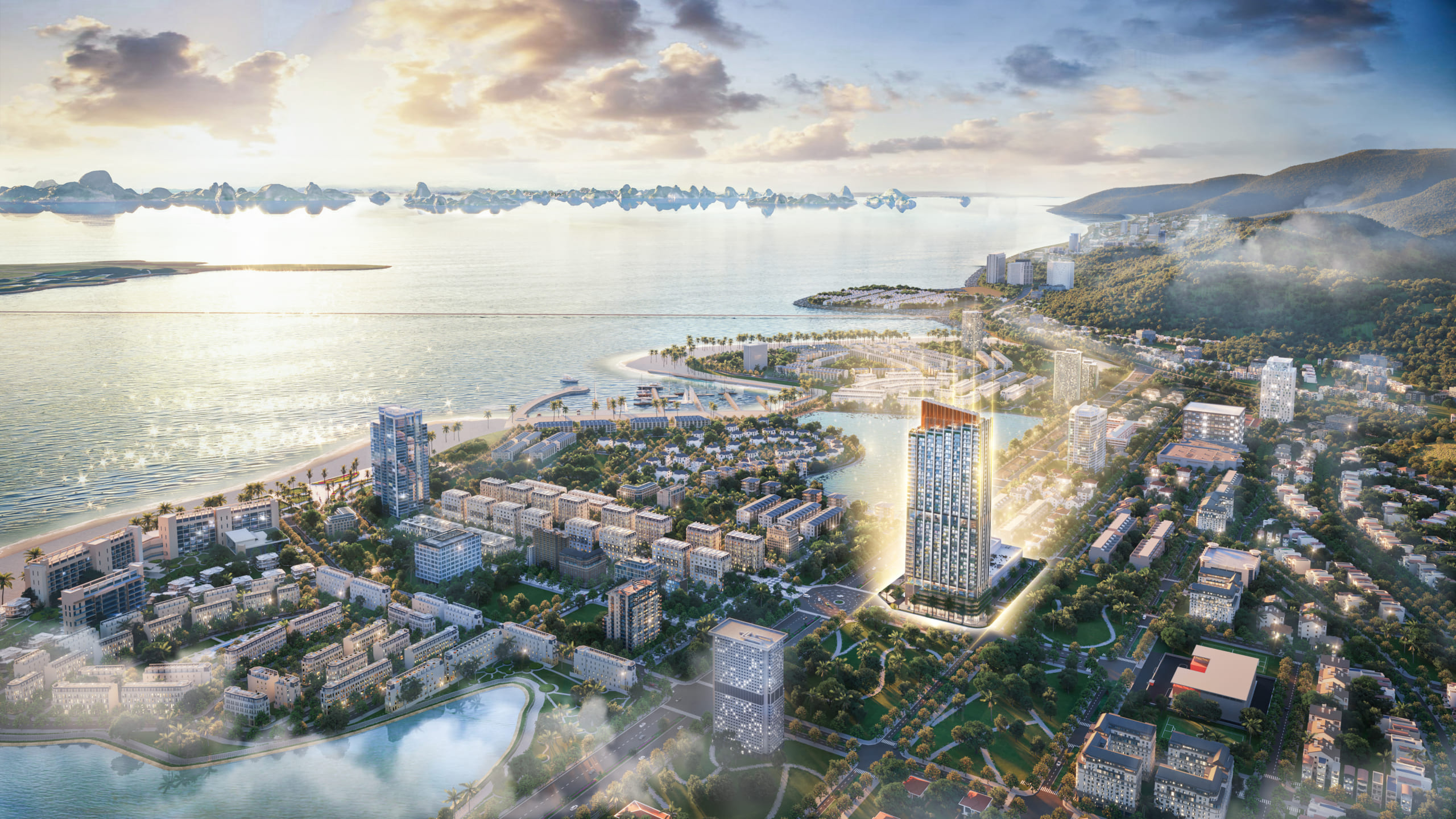 view nhìn thẳng ra vịnh Hạ Long