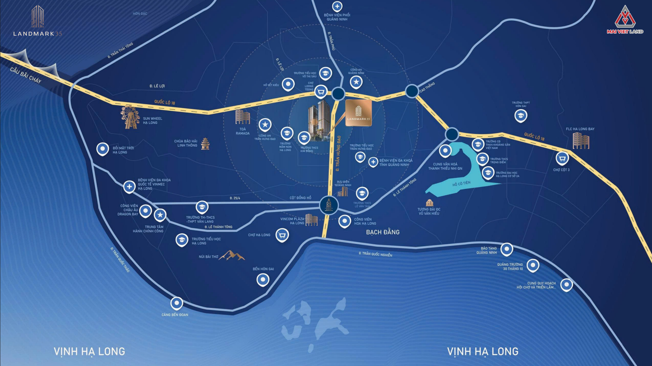 Vị trí dự án landmark 35 Hạ Long